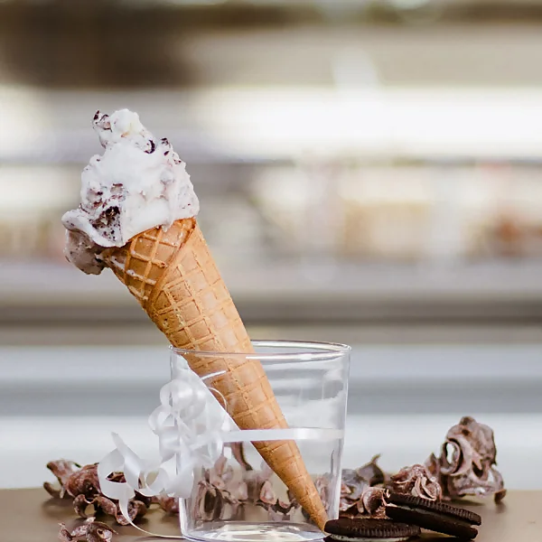 Cono de helado de Oreo en Heladería La Tejita